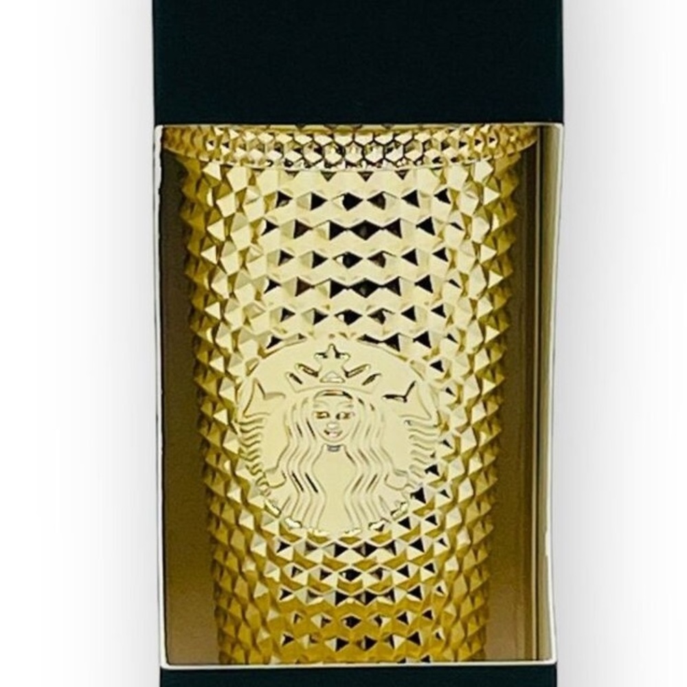 Starbucks Holiday Release 2022. Gold Chrome Ornament & Cold Cup Key Chain. BNWT - Picture 4 of 4